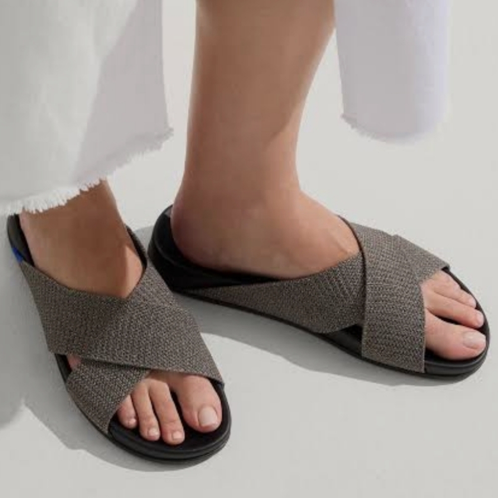 NWOT Rothy's Weekender Metallic Slides Size 8